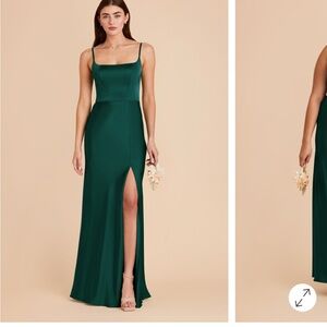 Birdy Grey Matte Satin Emerald Green Mai Bridesmaid Dress